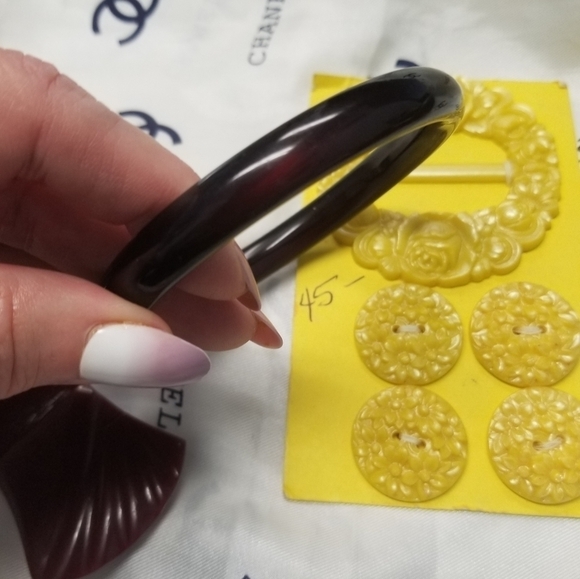 Rare OLD Celluloid Buckle Button Lot - Picture 6 of 6